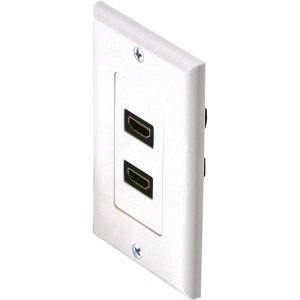 102171WH - 2-Port HDMI Wall Plate - White
