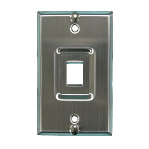 102199SS - 1-Port Stainless Steel Keystone Hanging Wall Plate