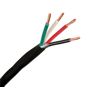 150045BK/100 - 14 AWG, 4 Conductor - CL3R In-Wall Rated Speaker Wire - 100ft - Black