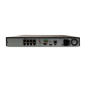 245338H - 8 Channel 4K NVR 1U with POE