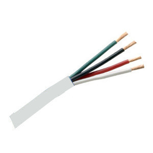 156554WH - Security Wire - 18 AWG/4 Conductor, CL3P, Unshielded, Plenum, Stranded Bare Copper, 1000ft - White