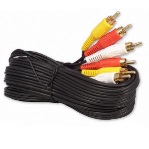 501030/06BK - RCA Coaxial Composite Video and Stereo Audio Cable - Male to Male - 6ft